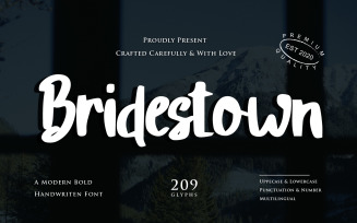 Bridestown - Modern Bold Script fonts