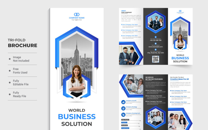 Company advertisement brochure vector Corporate Identity