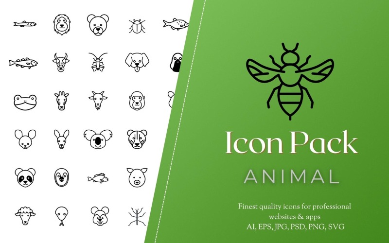 Icon Pack: 100 Animals Pack - Icons Icon Set