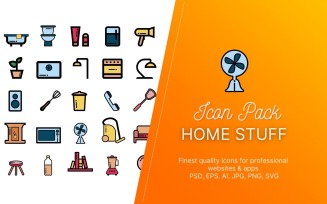 Icon Pack: 50 High Quality Home Stuff