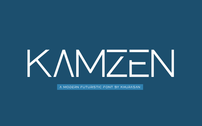 Kamzan Futuristic Sans Serif Font
