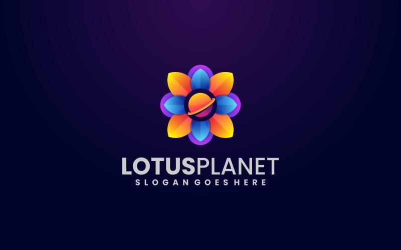 Lotus Planet Colorful Logo Logo Template