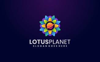 Lotus Planet Gradient Colorful Logo