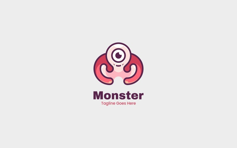 Monster Mascot Logo Design Logo Template