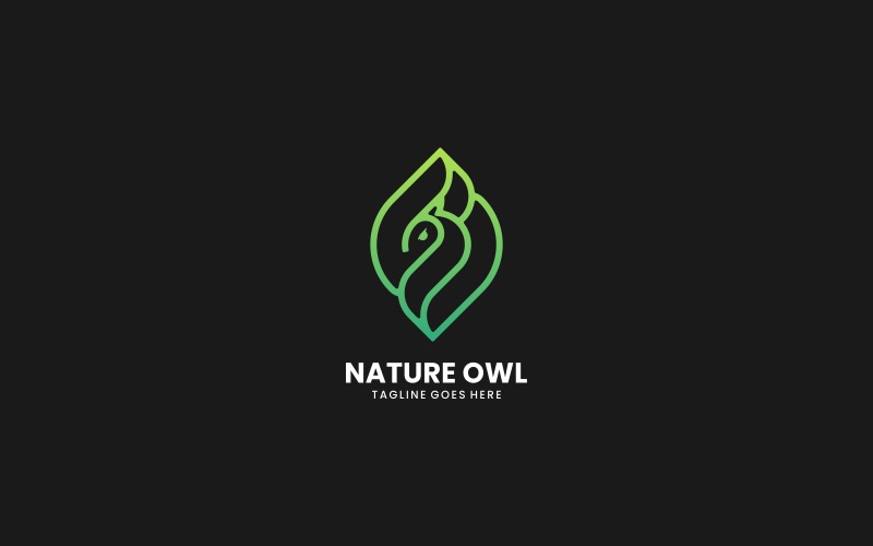 Nature Owl Line Art Logo Style Logo Template