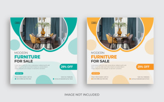 Social Media Post Furniture Template Design