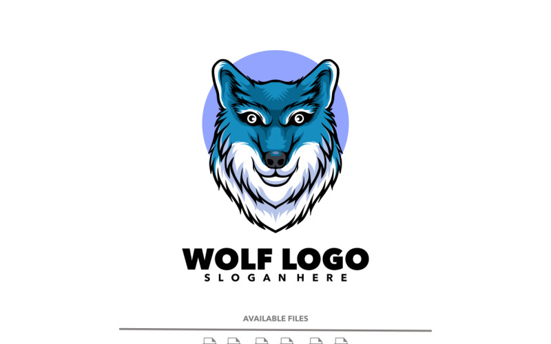 Wolf Head Logo Template Illustration