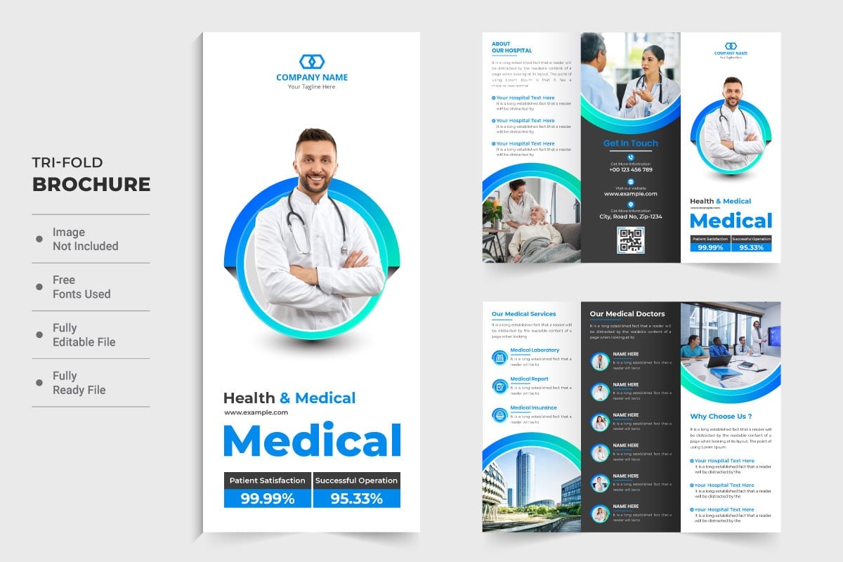 Kit Graphique #310808 Medical Trifold Divers Modles Web - Logo template Preview