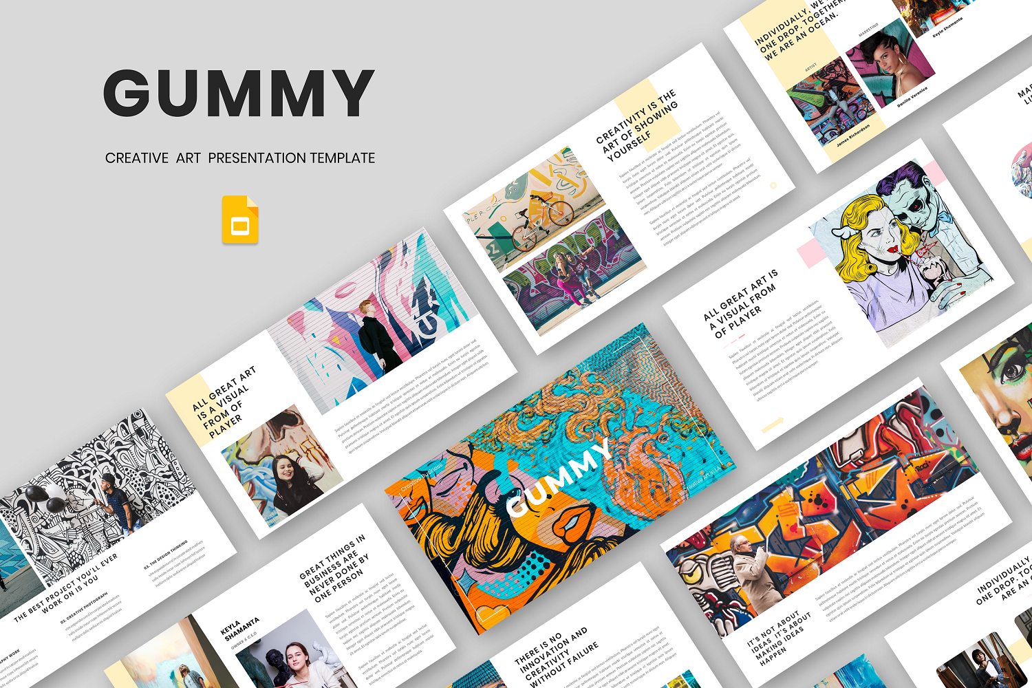 Gummy - Creative Art Google Slide Template