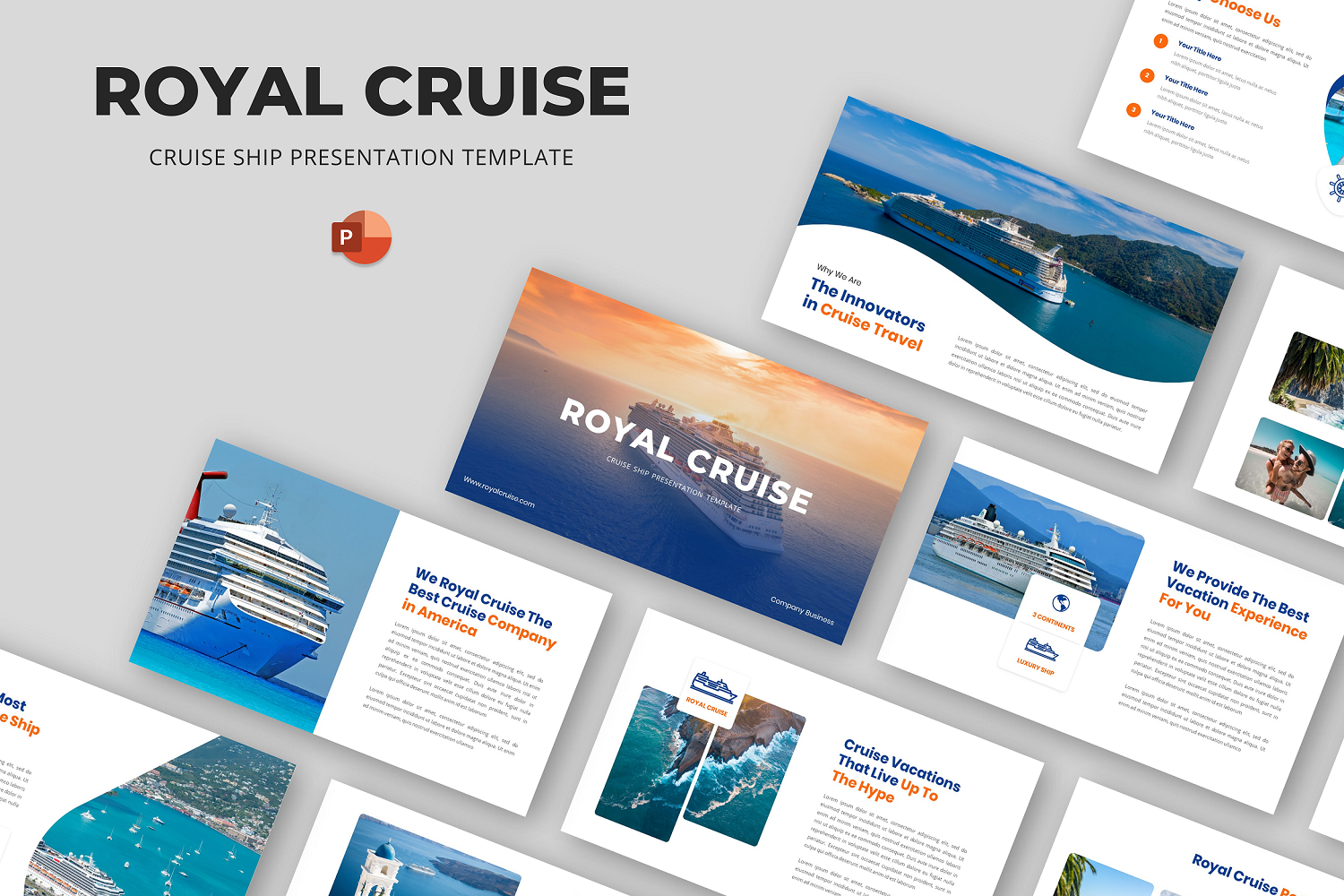 Royal Cruise - Cruise Ship Powerpoint Template