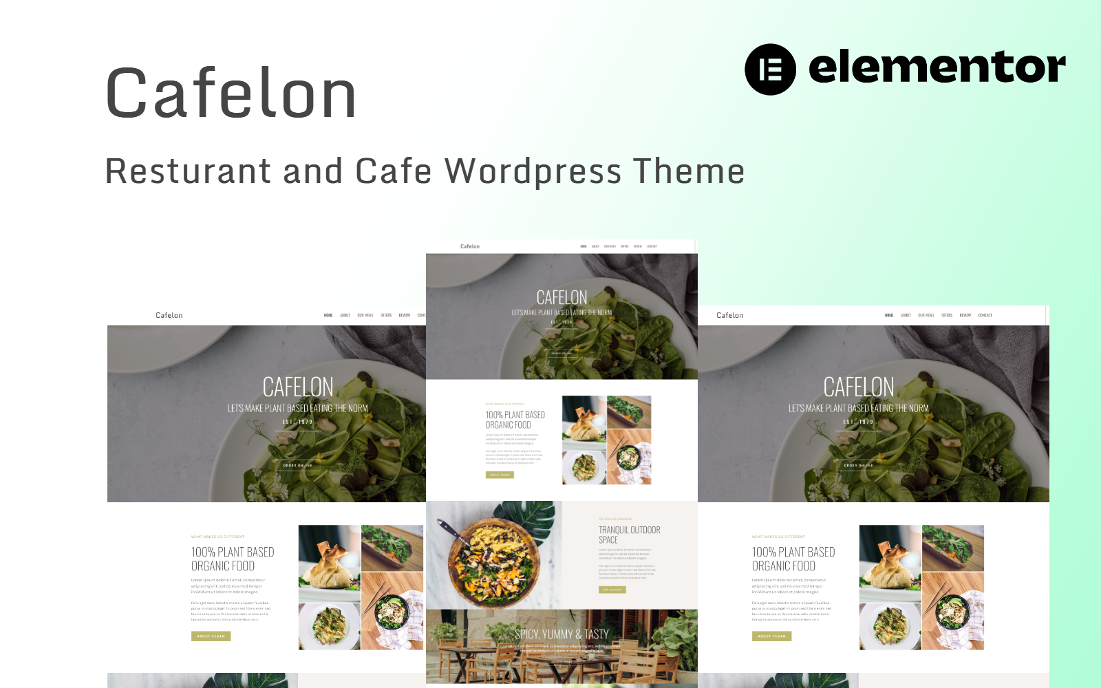 Cafelon - Café and Restaurant One Page WordPress Theme
