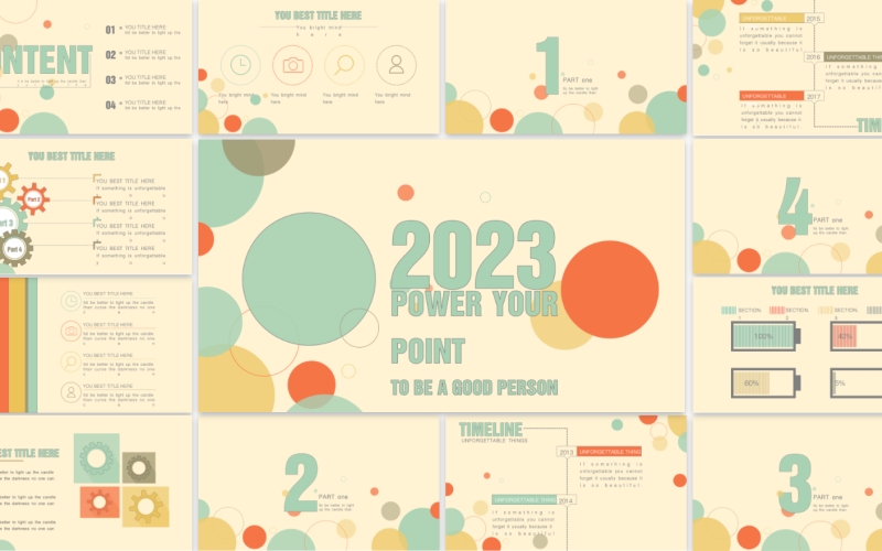COLORFUL SUMMER - Powerpoint Template PowerPoint Template