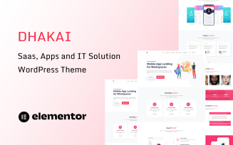 Dhakai - Apps and Software Landing One Page WordPress Theme