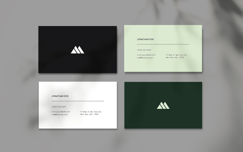Free Clean Minimal Business Card Template Corporate Identity
