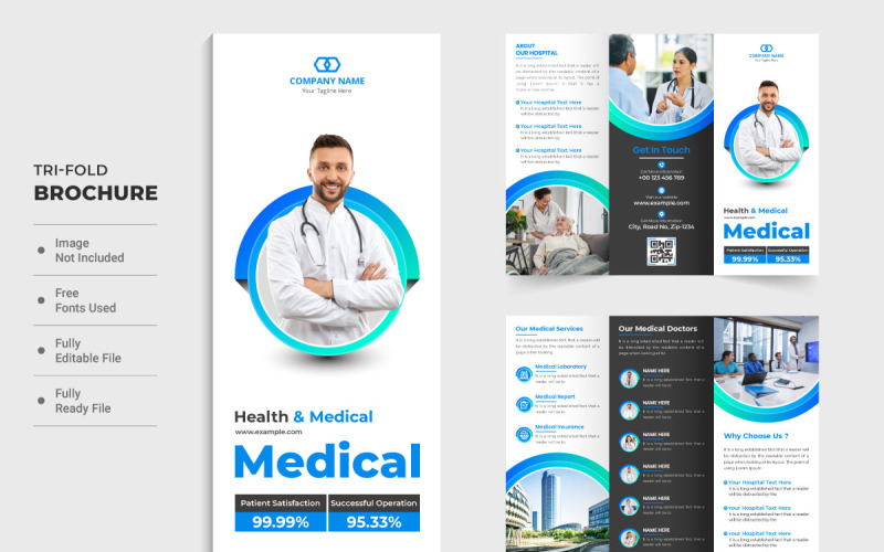 Hospital Promotional poster template Corporate Identity