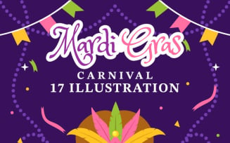 17 Mardi Gras Carnival Illustration