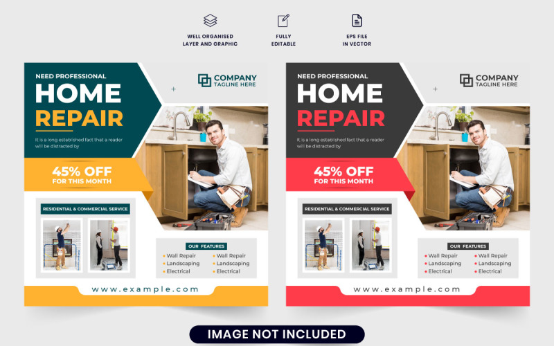 Handyman service home repair poster Social Media
