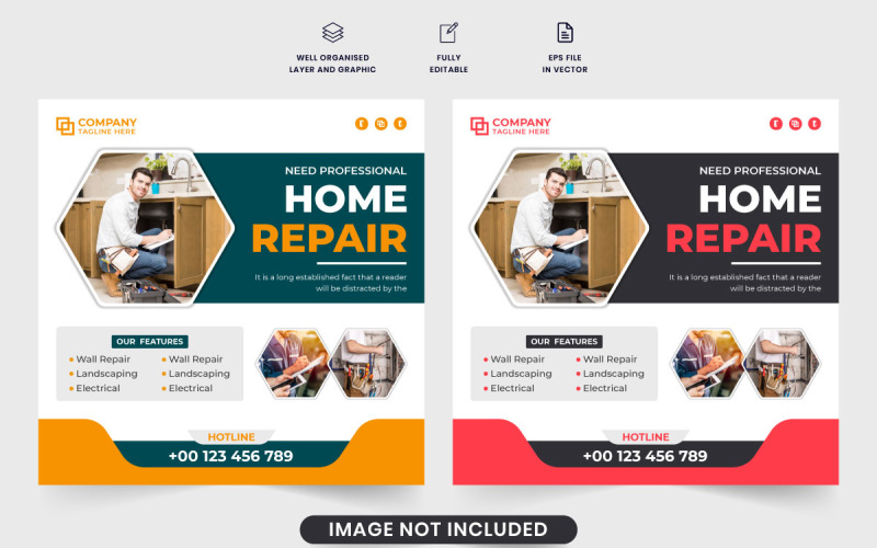 Home repair business social media post Social Media