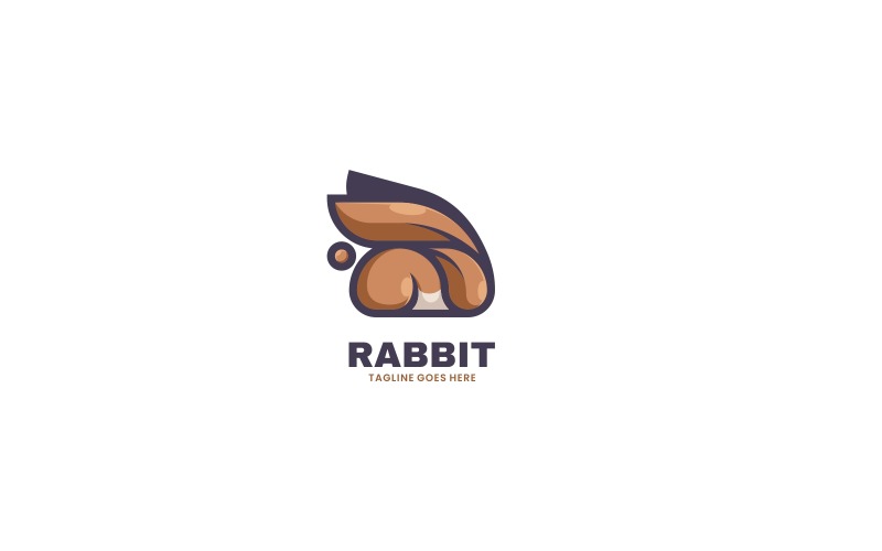 Rabbit Simple Mascot Lolgo Logo Template