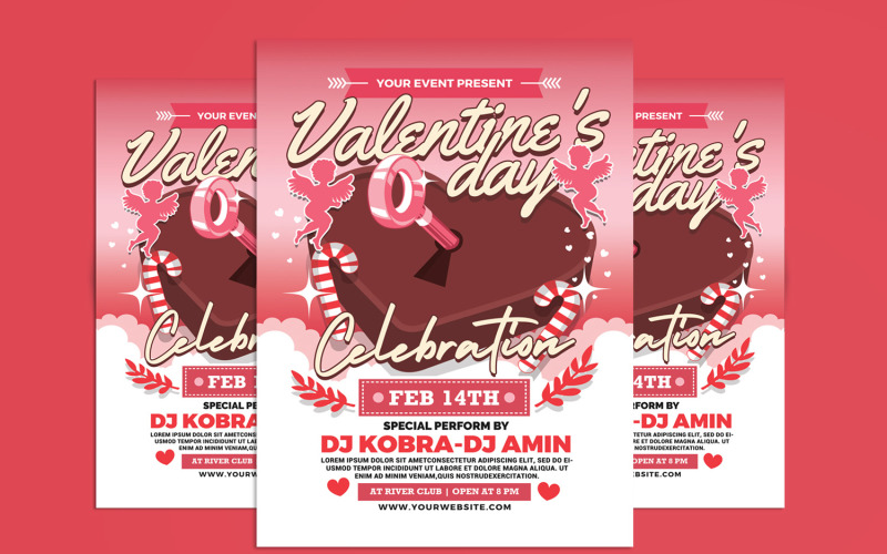 Valentine Day Celebration Flyer Corporate Identity