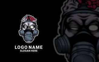 Zombie Gask Mask Graphic Logo Design