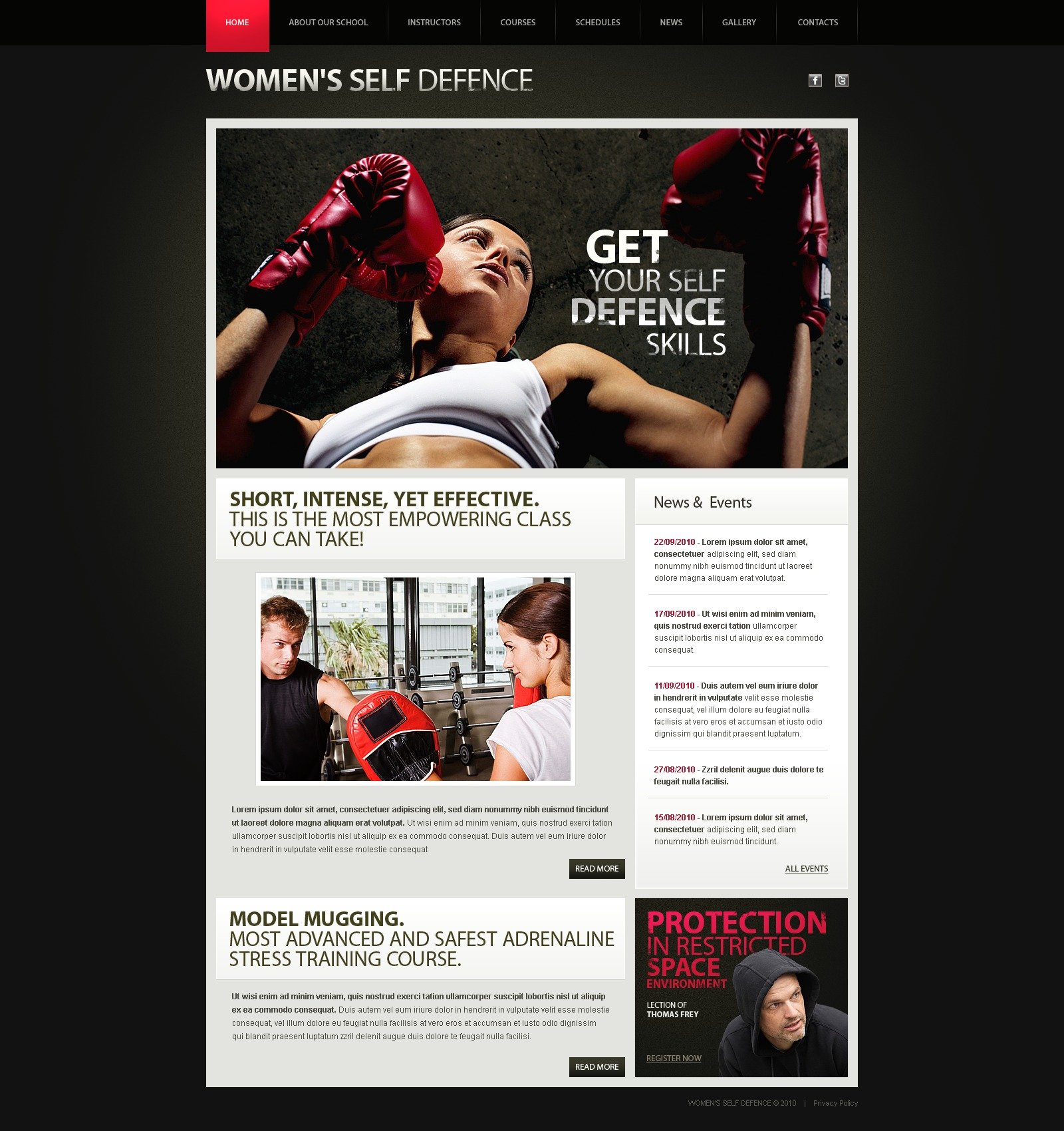 Martial Arts Website Template 31124