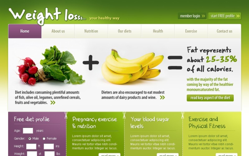 Weight Loss PSD Template