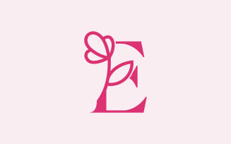 Beautiful Fashion Beauty Logo Letter E
