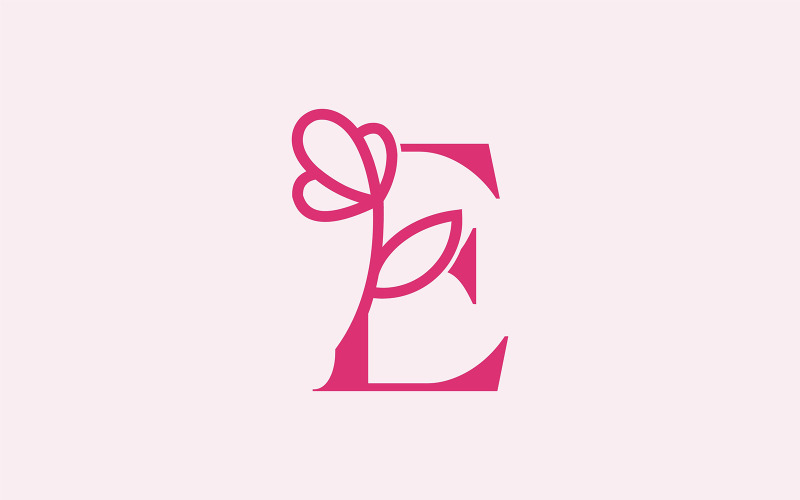 Beautiful Fashion Beauty Logo Letter E Logo Template