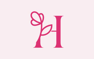 Beautiful Fashion Beauty Logo Letter H