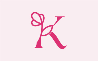 Beautiful Fashion Beauty Logo Letter K