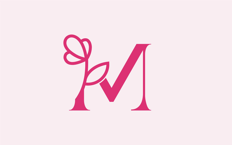 Beautiful Fashion Beauty Logo Letter M Logo Template
