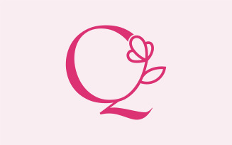 Beautiful Fashion Beauty Logo Letter Q