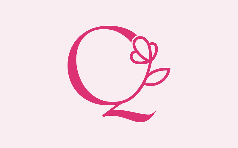 Beautiful Fashion Beauty Logo Letter Q Logo Template