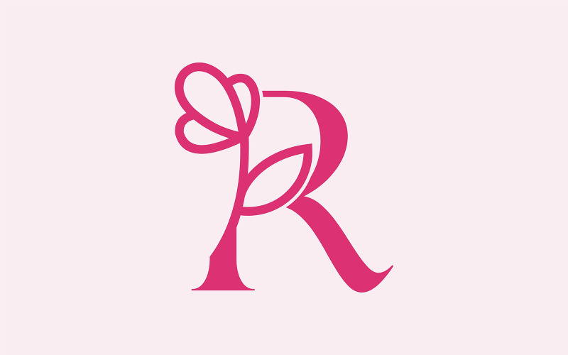 Beautiful Fashion Beauty Logo Letter R Logo Template