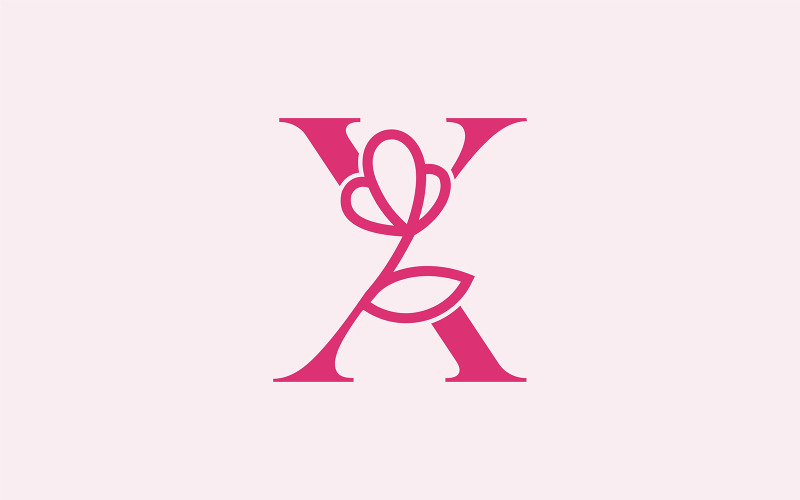 Beautiful Fashion Beauty Logo Letter X Logo Template