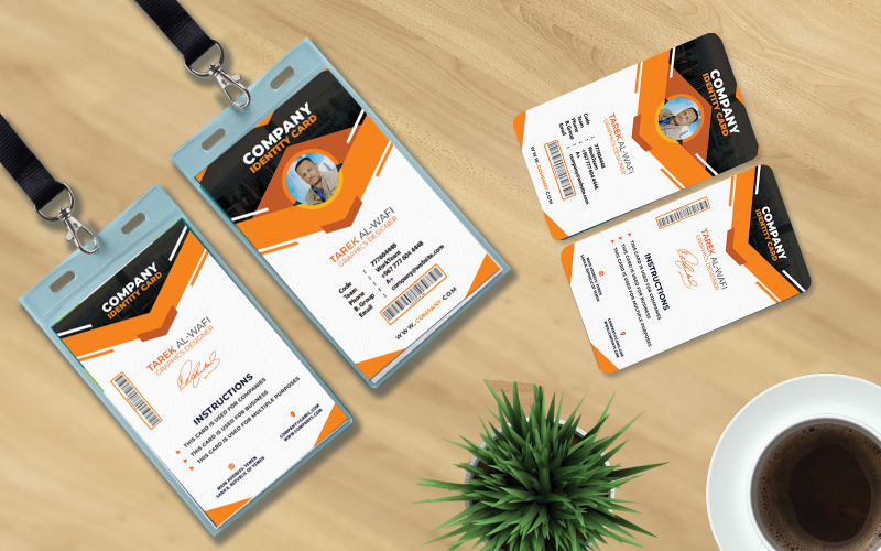 Identity Card Form - For Companies And Institutions - Orange Corporate Identity