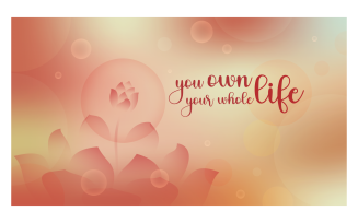 Inspirational Background Image 14400x8100px in Red Color Scheme with Message about Life