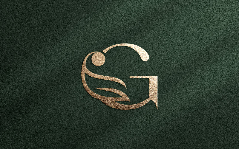 Cosmetic Beauty Spa Massage Wedding Logo G Logo Template