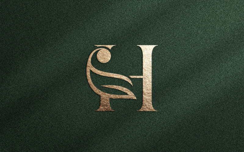 Cosmetic Beauty Spa Massage Wedding Logo H Logo Template