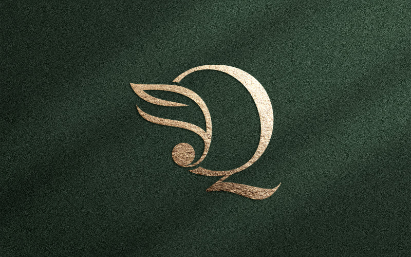 Cosmetic Beauty Spa Massage Wedding Logo Q Logo Template