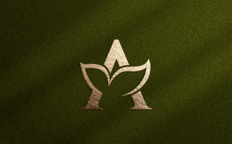 Floral Beauty Logo Leaf Natural Letter A
