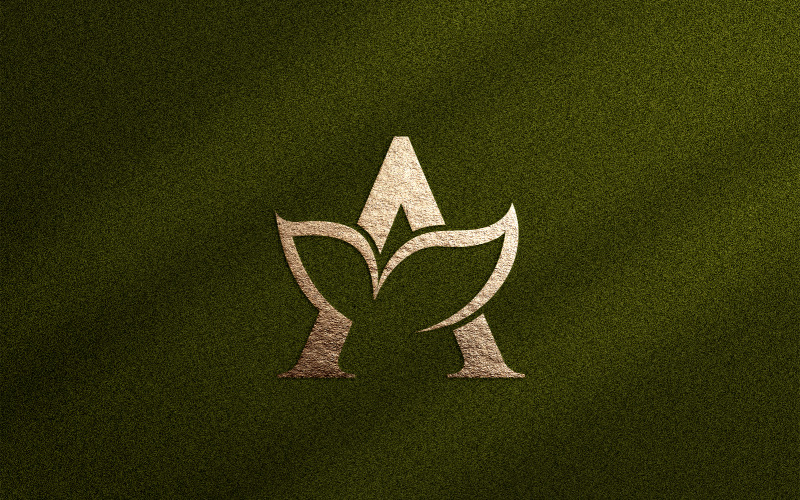 Floral Beauty Logo Leaf Natural Letter A Logo Template