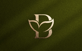 Floral Beauty Logo Leaf Natural Letter B