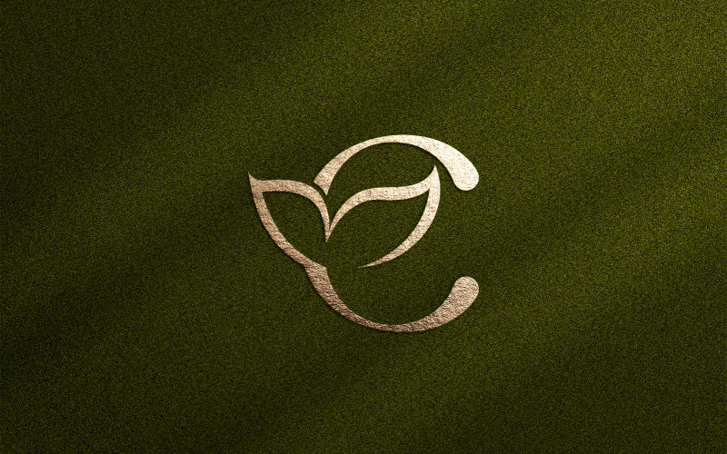 Floral Beauty Logo Leaf Natural Letter C Logo Template
