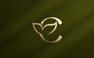 Floral Beauty Logo Leaf Natural Letter C