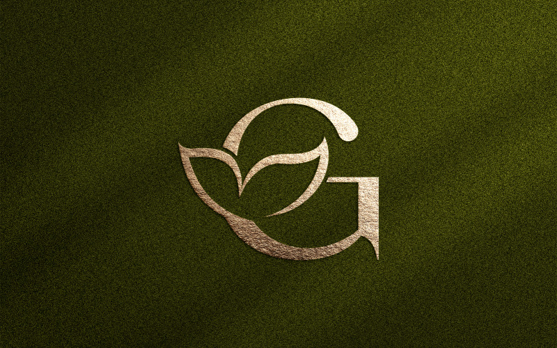 Floral Beauty Logo Leaf Natural Letter G Logo Template