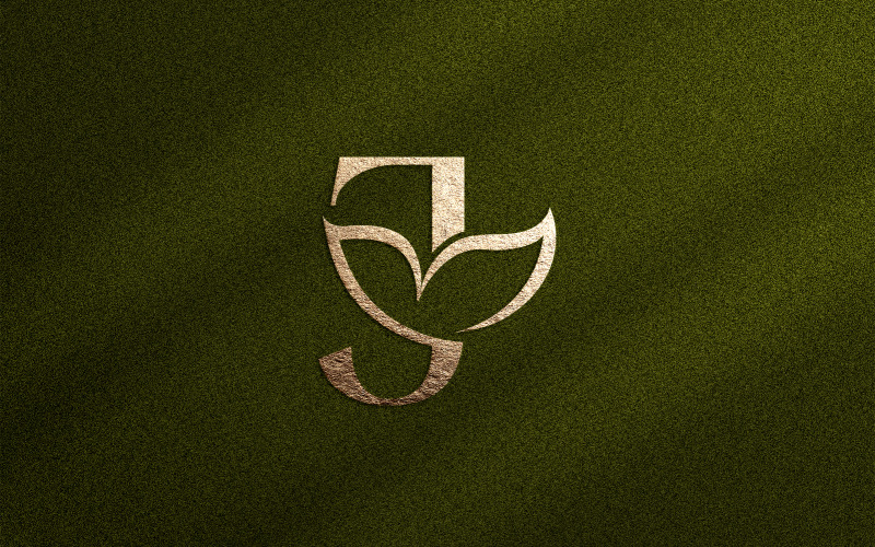 Floral Beauty Logo Leaf Natural Letter J Logo Template