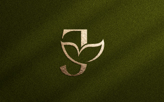 Floral Beauty Logo Leaf Natural Letter J
