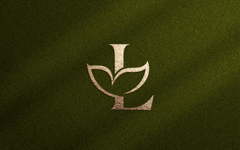 Floral Beauty Logo Leaf Natural Letter L Logo Template